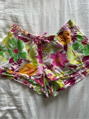 Victoria's Secret Pink, Green & Yellow Floral Lounge Shorts
